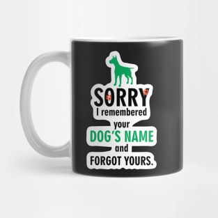 sorry i remembered your dog’s name and not yours Mug